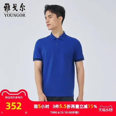 【商场同款】雅戈尔男士短袖T恤夏季新款官方商务休闲短袖T恤衫男商品大图