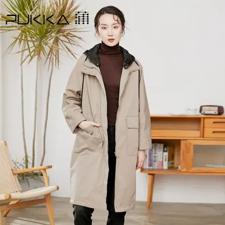 蒲PUKKA 商场同款女装棉袄2022冬装新款中长款棉服棉衣冬图片
