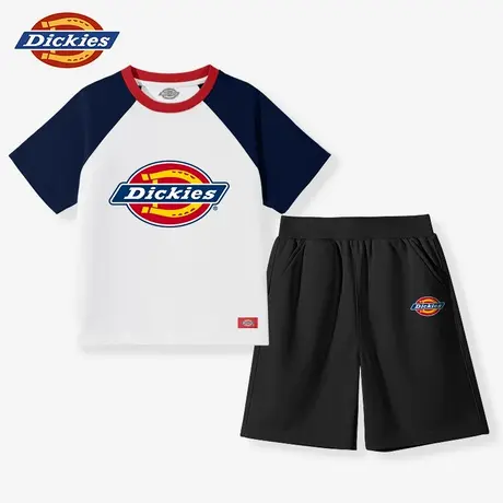 Dickies童装男童夏装套装儿童潮酷纯棉两件套女童美式学院运动服A商品大图