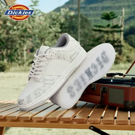 Dickies板鞋男百搭潮鞋2025夏季新款小白鞋男腰果花休闲鞋面包鞋商品大图
