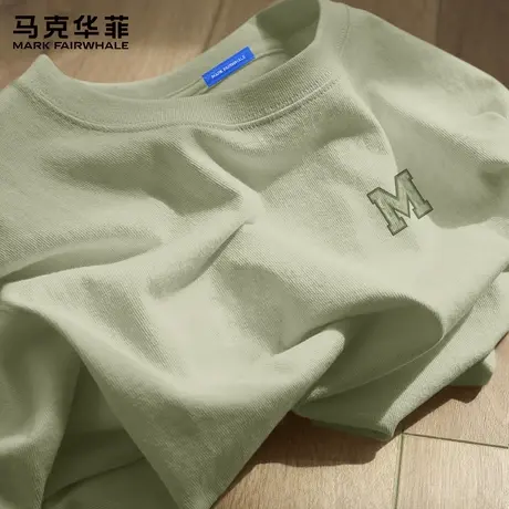 马克华菲纯棉t恤男长袖春秋款美式复古打底衫男女同款百搭上衣潮X商品大图