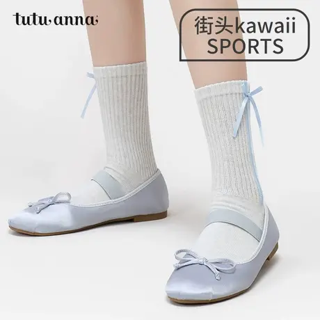 tutuanna街头kawaii SPORTS系列刺绑带短袜商品大图