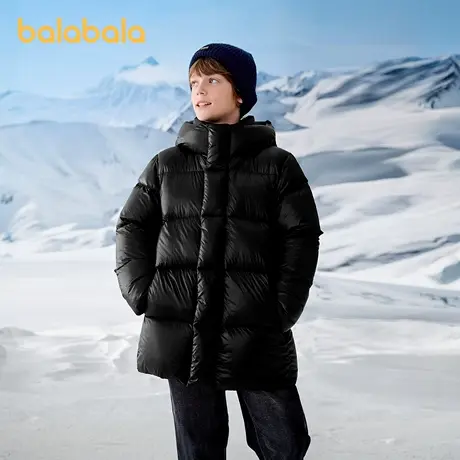 巴拉巴拉balaOne儿童羽绒服女童鹅绒加厚冬中长款男童上衣2025新商品大图