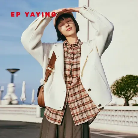 EP雅莹女装 Citywalk工装夹克 羊毛呢短外套 秋冬商场同款1207A商品大图