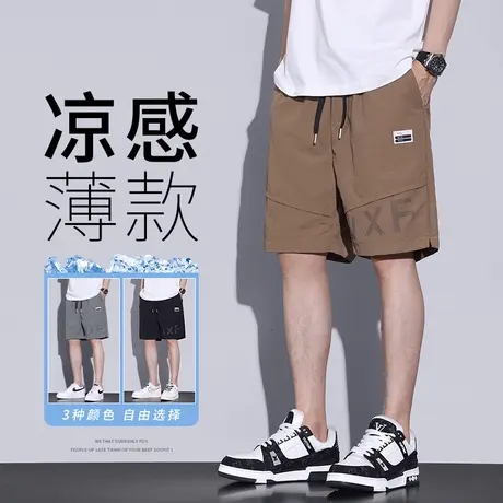 休闲运动短裤男士夏季宽松沙滩裤青年爸爸装中裤潮流工装大裤衩男商品大图
