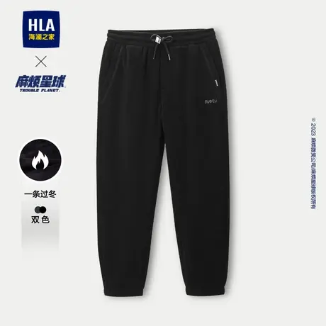 HLA/海澜之家麻烦星球联名一条过冬休闲裤秋季加厚灯芯绒裤子男士商品大图