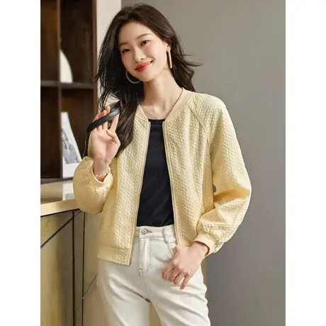 时尚气质休闲通勤夹克短外套女2023年秋季新款百搭显高上班族外套商品大图