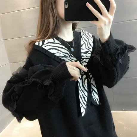 毛衣女装2024新款春秋季春款春装女士宽松毛衣裙外穿打底衫中长款图片