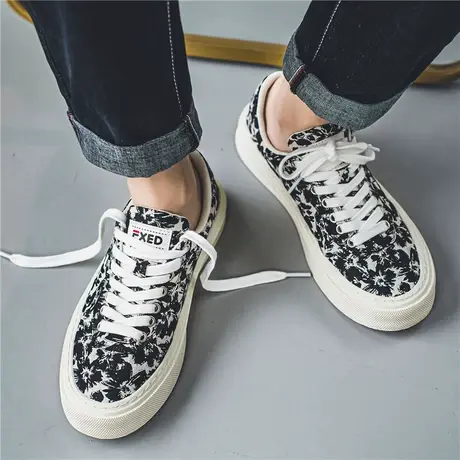 帆布鞋男士夏季透气运动潮流休闲板鞋男款2023新款青少年薄款布鞋商品大图