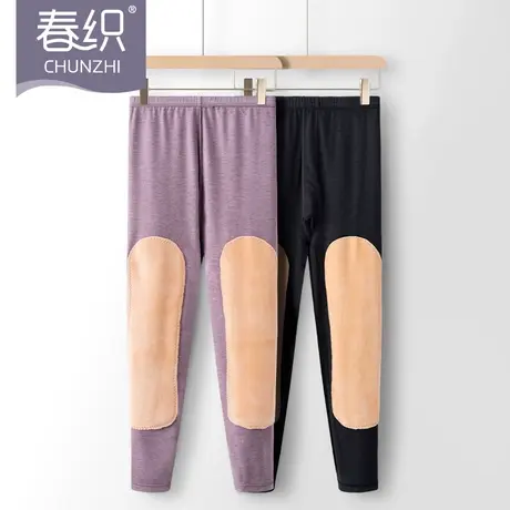 春织老人保暖裤单件加绒秋裤女妈妈加厚冬季热感贴片老人长裤男士图片