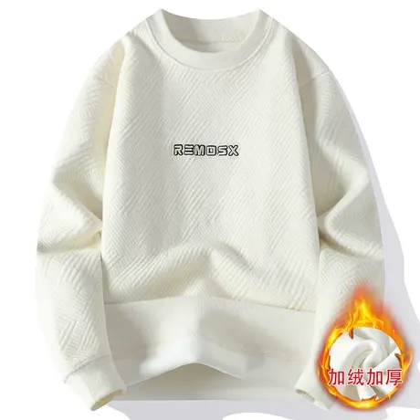 加绒加厚毛衣男冬季新款圆领针织衫男打底衫高级感保暖内搭毛线衣图片