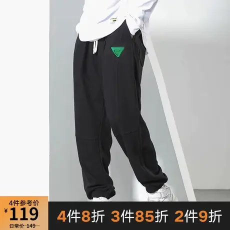 GxxH大码潮牌男装秋冬华夫格卫裤百搭休闲裤宽松束脚运动裤胖子商品大图