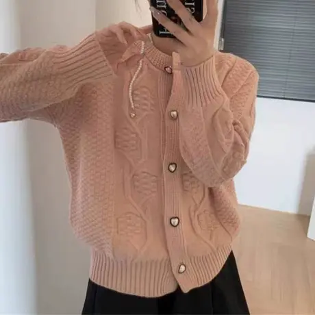 春装2024年新款早春软糯针织开衫毛衣外套女初春穿搭绝美别致上衣商品大图