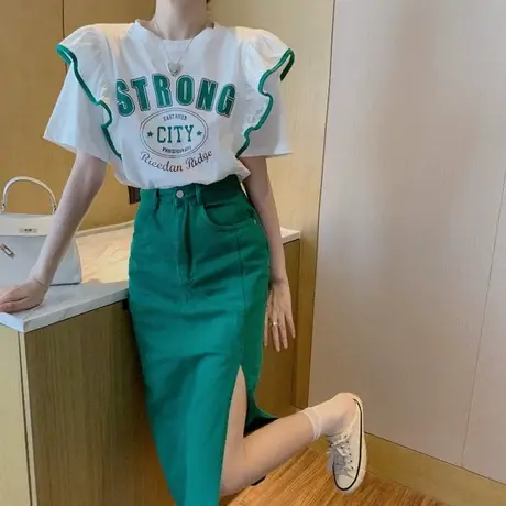 2023年夏季网红新款大码女装胖mm洋气宽松显瘦短袖T恤女上衣200斤图片