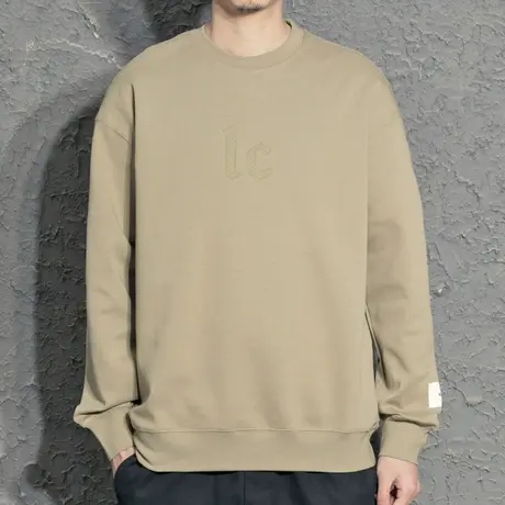 奕飏2022春秋季男士圆领套头卫衣帅气宽松美式休闲外套基础韩版潮商品大图