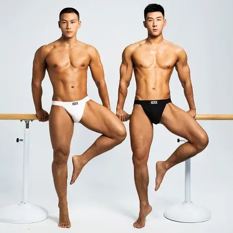 【拍3件69/5件99】Asianbum棉质简约透气纯色性感高叉包臀三角T裤商品大图