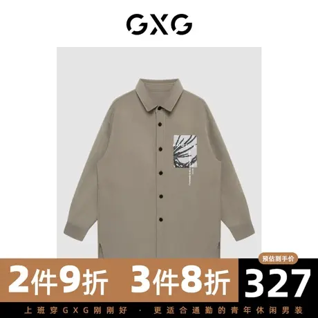 GXG男装 冬季时尚潮流休闲百搭帅气个性经典款大衣GC126004I商品大图