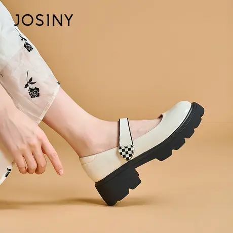 卓诗尼2023年秋季新款玛丽珍鞋休闲可爱淑女单鞋jk制服鞋百搭舒适图片