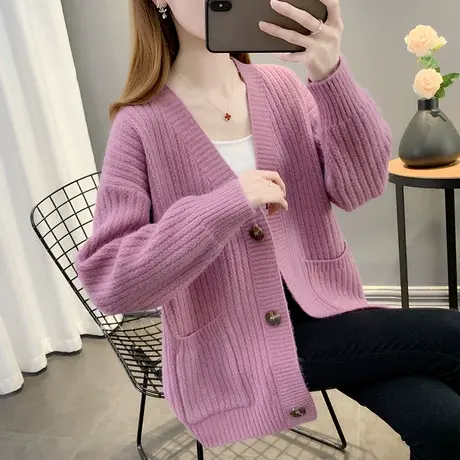 早春款女士毛衣开衫春季2023年新款爆款时尚洋气针织外套女春秋款商品大图