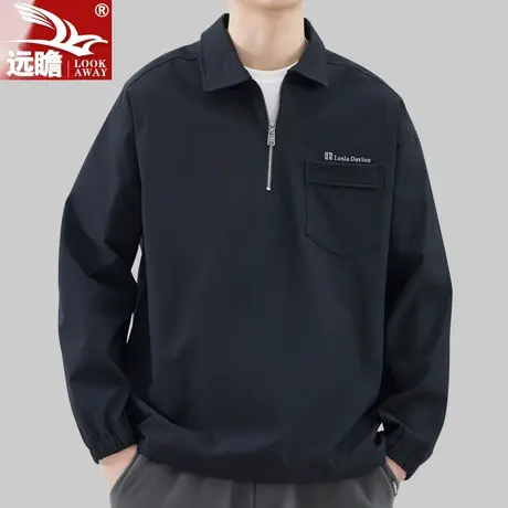 polo领卫衣男潮牌秋季2023新款男士休闲长袖t恤内搭打底衫春秋款商品大图