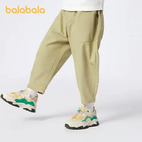 巴拉巴拉童装男童长裤儿童裤子2025新款春装萝卜裤复古百搭休闲裤商品大图