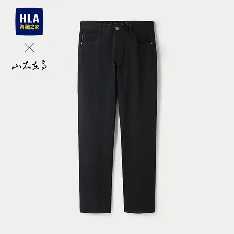 HLA/海澜之家山不在高系列牛仔裤25秋冬新款五袋款舒适加厚裤子男图片