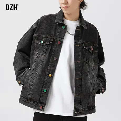 男士潮牌牛仔外套男潮流百搭情侣装高级感小众2023年新款工装夹克商品大图