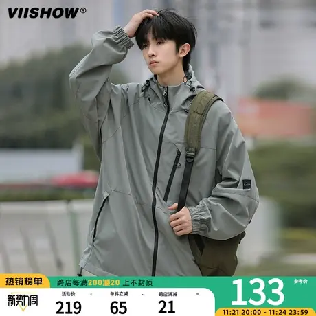 VIISHOW机能冲锋夹克春秋美式季三防宽松潮牌工装运动夹克外套男商品大图