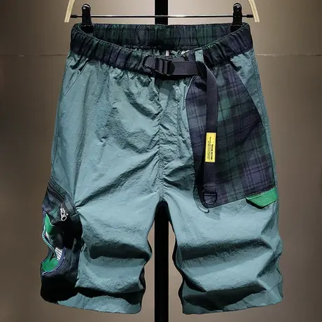 夏天潮牌工装裤男潮牌宽松时尚潮流百搭短裤男中裤五分裤子男学生商品大图