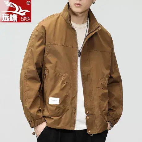 远瞻外套男春秋季2023新款潮牌宽松上衣工装高端立领男士休闲夹克商品大图