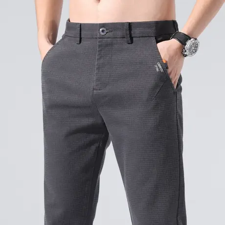 高级感小直筒休闲裤子夏季男士薄款高端商务西裤男裤2024新款夏款商品大图