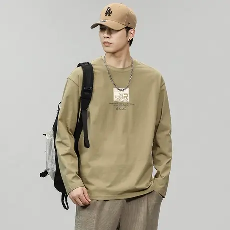 多色可选高档男士卫衣时尚潮牌秋季男士卫衣户外纯色休闲潮流卫衣商品大图