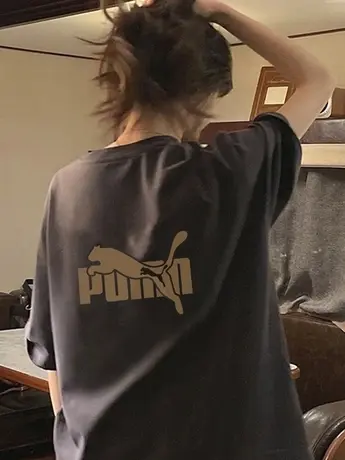 官方正品奥特莱斯纯棉运动短袖夏季宽松情侣装潮流加大码T恤男女图片