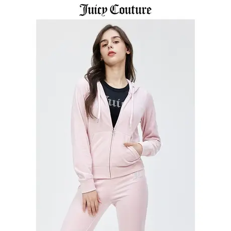 Juicy Couture橘滋外套女春季新款美式休闲轻奢天鹅绒夹克上衣商品大图