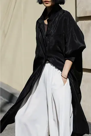 ins超火薄款防晒衣港味百搭衬衫中长款夏装新款宽松长袖衬衣女潮商品大图