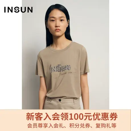 恩裳商场同款夏季商场同款气质宽松别致减龄休闲上衣女士T恤图片