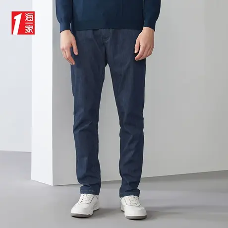 海一家经典舒适长裤2023夏季新款简约弹力有型休闲牛仔裤男商品大图