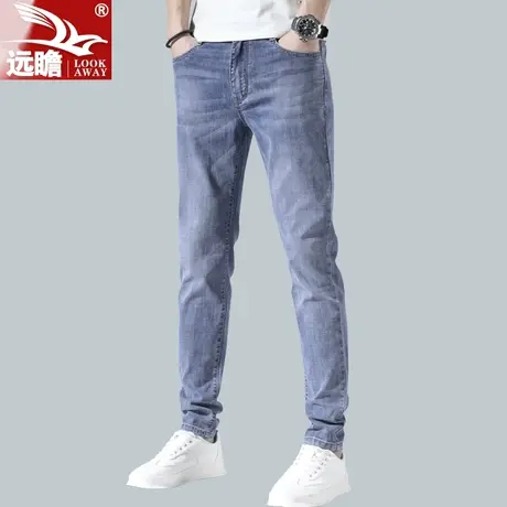 男士薄款牛仔裤男夏季小脚男裤2022新款爆款修身夏天百搭裤子男款图片