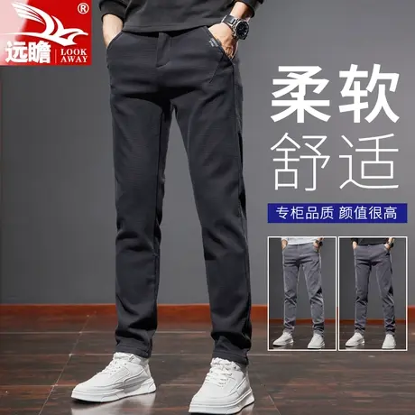 男士秋季裤子男款弹力休闲裤男宽松直筒2023新款潮牌春秋百搭长裤商品大图