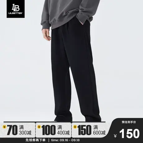 Lilbetter360g重磅裤子男款秋冬季宽松直筒西裤垂感男士休闲长裤商品大图