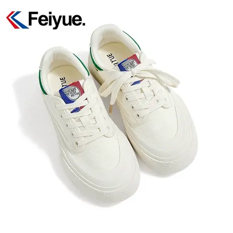 feiyue/飞跃官方低帮小白鞋女鞋2024春季新款百搭透气休闲板鞋991商品大图