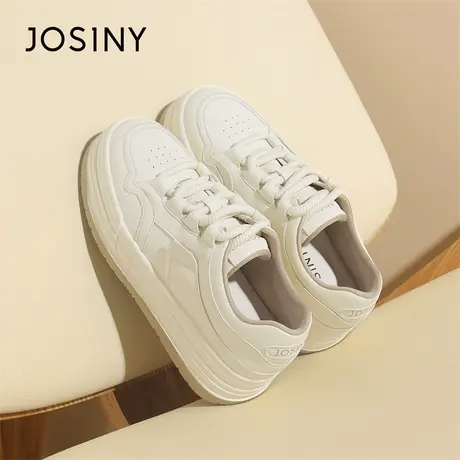 Josiny/卓诗尼2024春季新款爆款百搭运动小白鞋女厚底休闲鞋板鞋商品大图