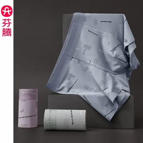 芬腾莫代尔内裤男士透气7A级抗菌纯棉裆平角裤男款大码四角短裤头商品大图