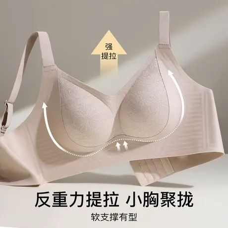 梦芭蒂小胸聚拢内衣女软支撑上托反重力提拉防垂无钢圈收副乳文胸商品大图