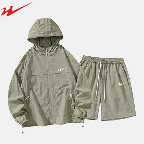 双星八特男士夏季防晒套装四件套男士休闲运动套装男QL106-SX502C商品大图