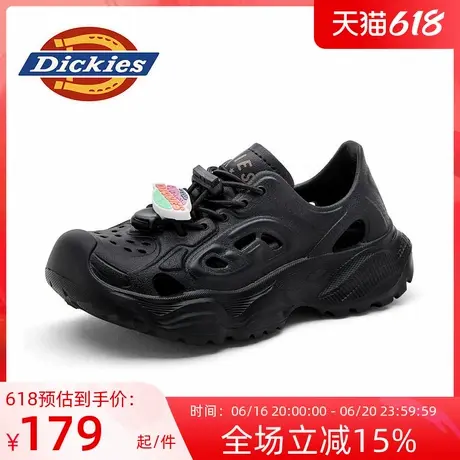 Dickies洞洞鞋男款夏季外穿2025新款青少年黑色包头凉鞋溯溪鞋子商品大图