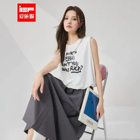 IEF/爱依服2025夏季新款美式时尚字母印花休闲风通勤百搭背心上衣商品大图