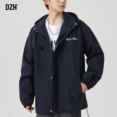 男士秋季简约连帽外套男潮高级感2023年新款cityboy飞行运动夹克商品大图