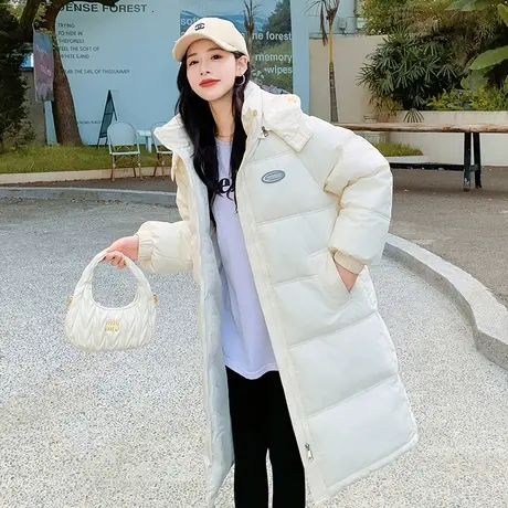 面包服中长款棉袄女装羽绒棉衣连帽棉服女冬季加厚外套2023年新款图片