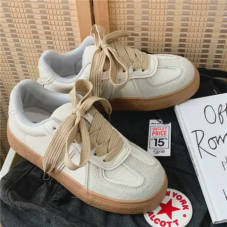 Betoo 德训鞋女2023春季新款百搭休闲小白鞋子女ins潮运动板鞋商品大图